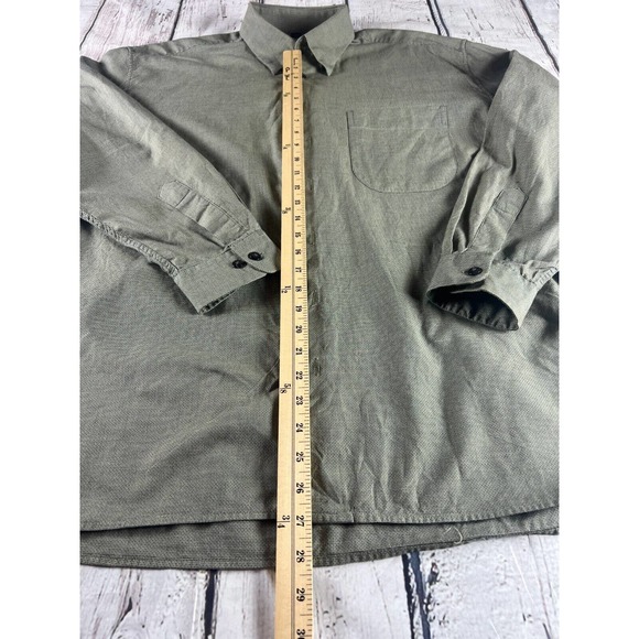 Signature Jack Lipson Mens Button Down Shirt Green Size Large - Picture 3 of 6